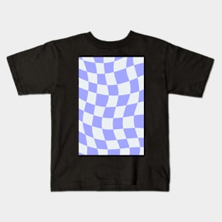 Retro Purple Checkers Kids T-Shirt